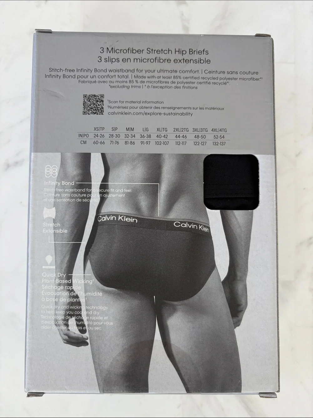 Calvin Klein Black Microfiber Stretch Hip Briefs (3 Pack)